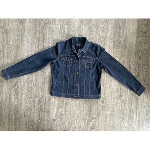 LAUREN JEANS CO. Ralph Lauren Jacket Stretch Denim Trucker Bomber‎ Blue Size M